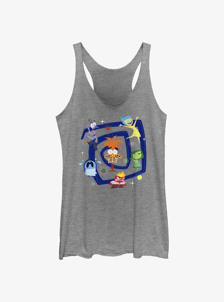 Disney Pixar Inside Out 2 All Emotions Swirling Womens Tank Top