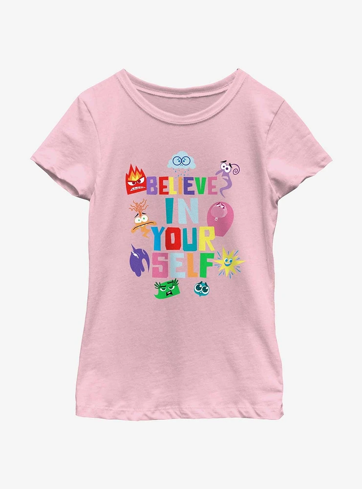 Disney Pixar Inside Out 2 Believe Your Self Girls Youth T-Shirt