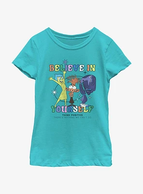 Disney Pixar Inside Out 2 Joy Believe Yourself Girls Youth T-Shirt