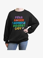 Disney Pixar Inside Out 2 All The Emotions Womens Oversized Sweatshirt