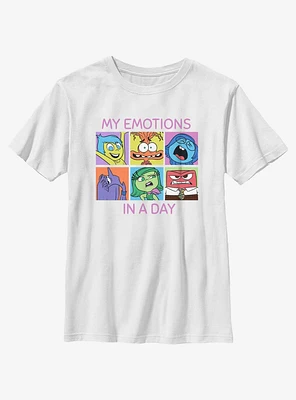 Disney Pixar Inside Out 2 My Emotions A Day Youth T-Shirt