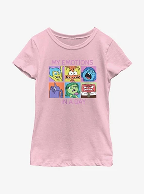 Disney Pixar Inside Out 2 My Emotions A Day Girls Youth T-Shirt