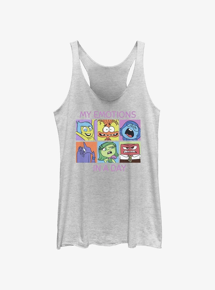 Disney Pixar Inside Out 2 My Emotions A Day Womens Tank Top