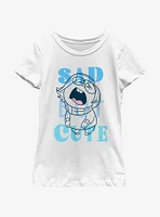 Disney Pixar Inside Out 2 Sad But Cute Girls Youth T-Shirt