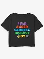 Disney Pixar Inside Out 2 All The Emotions Girls Boxy Crop T-Shirt