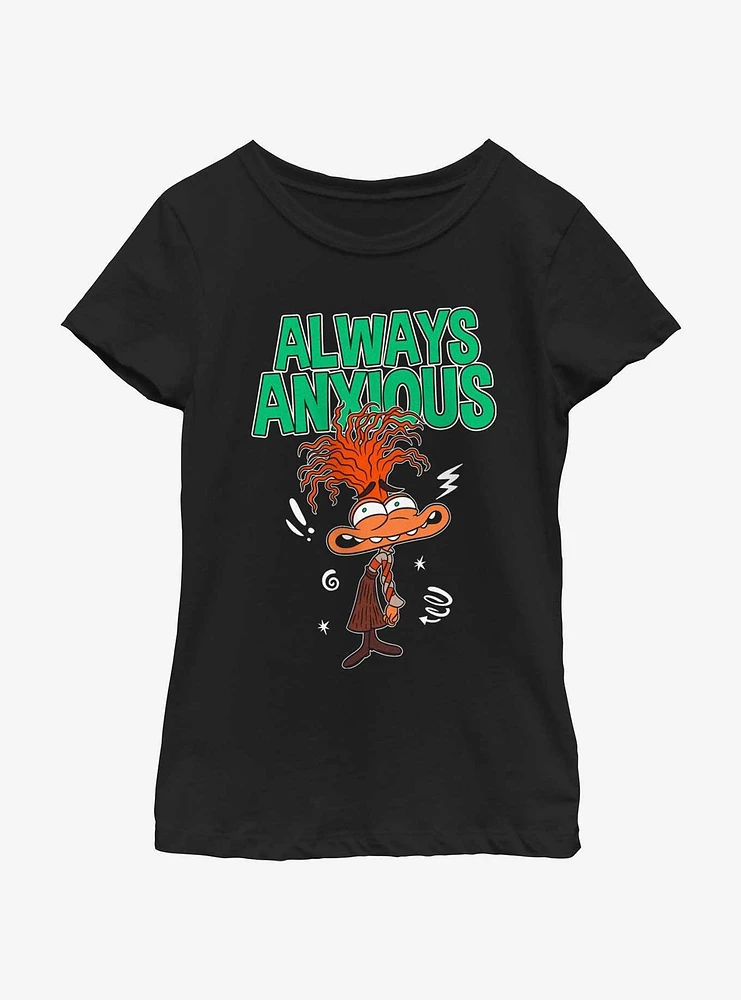 Disney Pixar Inside Out 2 Always Anxious Girls Youth T-Shirt