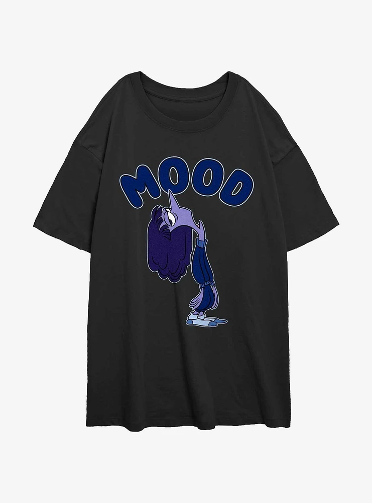 Disney Pixar Inside Out 2 Ennui Mood Womens Oversized T-Shirt