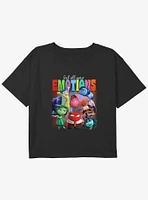 Disney Pixar Inside Out 2 Feel Your Emotions Girls Boxy Crop T-Shirt