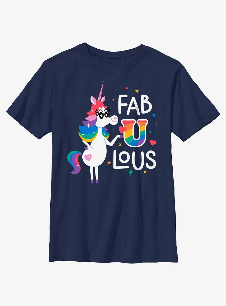 Disney Pixar Inside Out 2 Unicorn Fabulous Rainbow Youth T-Shirt