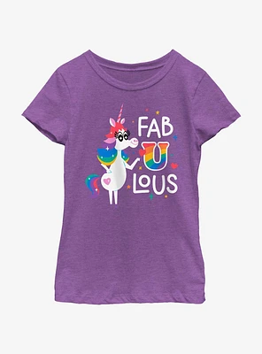 Disney Pixar Inside Out 2 Unicorn Fabulous Rainbow Girls Youth T-Shirt