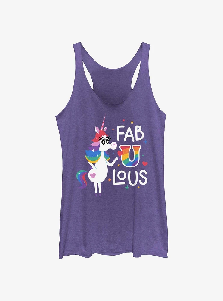 Disney Pixar Inside Out 2 Unicorn Fabulous Rainbow Womens Tank Top