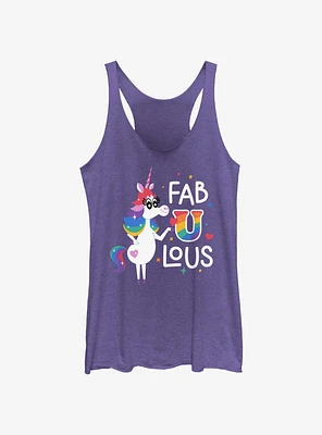 Disney Pixar Inside Out 2 Unicorn Fabulous Rainbow Womens Tank Top