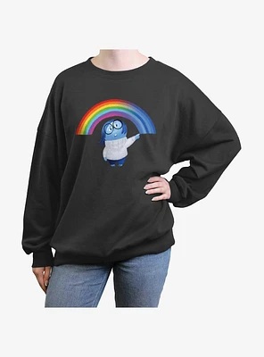 Disney Pixar Inside Out 2 Sadness Cheer Up Womens Oversized Sweatshirt