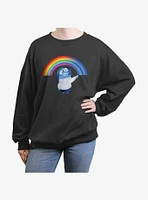 Disney Pixar Inside Out 2 Sadness Cheer Up Womens Oversized Sweatshirt