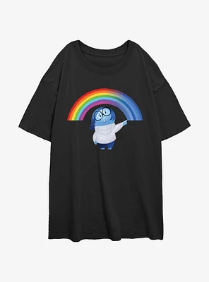 Disney Pixar Inside Out 2 Sadness Cheer Up Womens Oversized T-Shirt