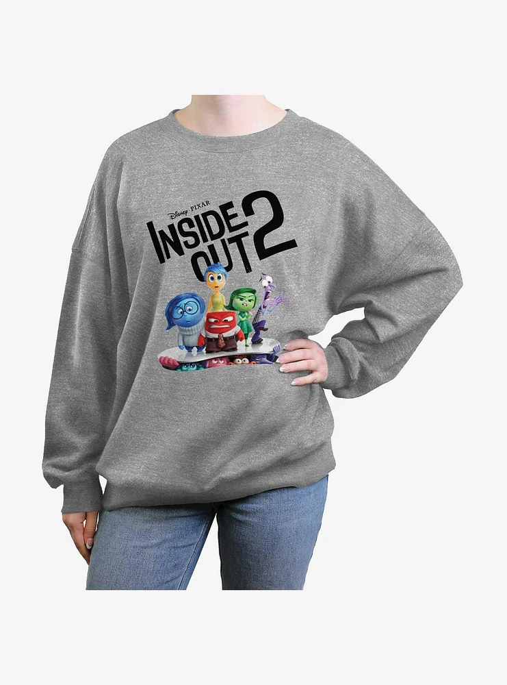 Disney Pixar Inside Out 2 Movie Poster Womens Oversized Sweatshirt