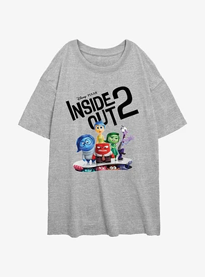 Disney Pixar Inside Out 2 Movie Poster Womens Oversized T-Shirt