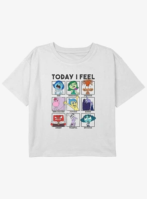 Disney Pixar Inside Out 2 Today I Feel Girls Boxy Crop T-Shirt