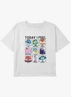 Disney Pixar Inside Out 2 Today I Feel Girls Boxy Crop T-Shirt