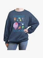 Disney Pixar Inside Out 2 Current Mood Womens Oversized Sweatshirt