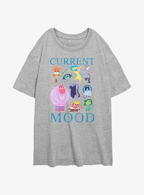 Disney Pixar Inside Out 2 Current Mood Womens Oversized T-Shirt