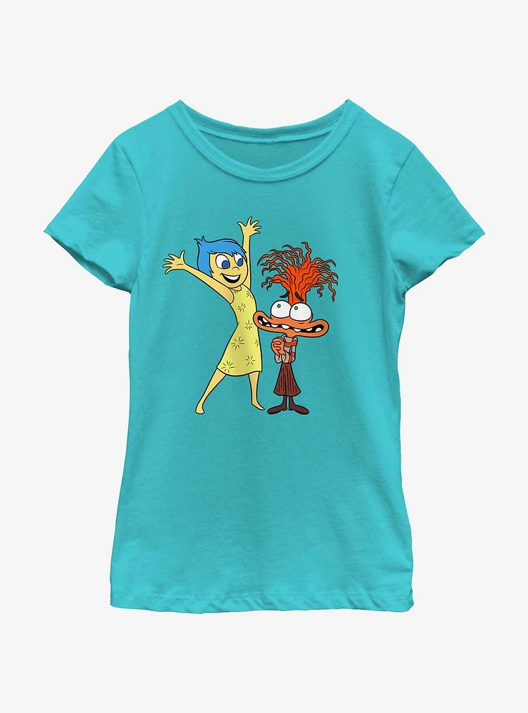 Disney Pixar Inside Out 2 Joy And Anxiety Girls Youth T-Shirt