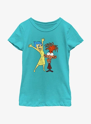 Disney Pixar Inside Out 2 Joy And Anxiety Girls Youth T-Shirt