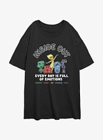 Disney Pixar Inside Out 2 Every Day Emotions Womens Oversized T-Shirt