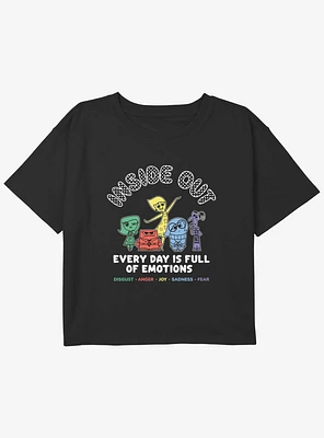 Disney Pixar Inside Out 2 Every Day Emotions Girls Boxy Crop T-Shirt