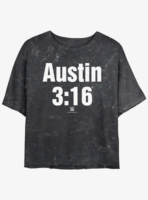 WWE Austin 3:16 Mineral Wash Womens Crop T-Shirt