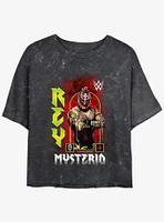 WWE Rey Mysterio Mineral Wash Womens Crop T-Shirt