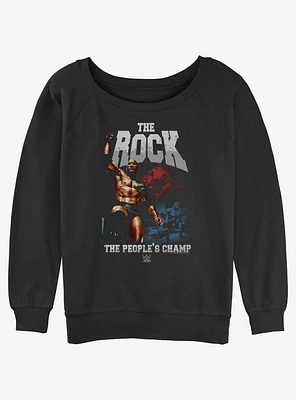 WWE The Rock People's Champ Womens Slouchy Sweatshirt
