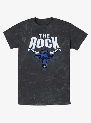 WWE The Rock Logo Mineral Wash T-Shirt