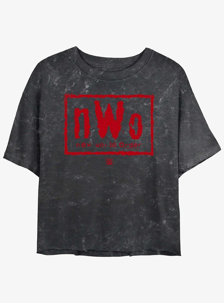 WWE Team NWO Mineral Wash Womens Crop T-Shirt