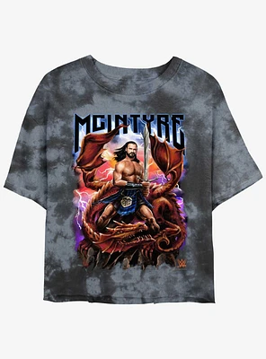 WWE Drew McIntyre Dragon Tie Dye Crop Girls T-Shirt