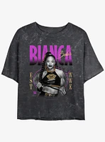 WWE Bianca Belair Bling Mineral Wash Womens Crop T-Shirt