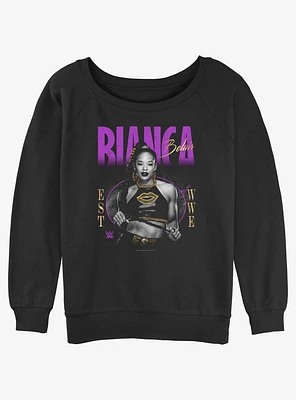 WWE Bianca Belair Bling Womens Slouchy Sweatshirt