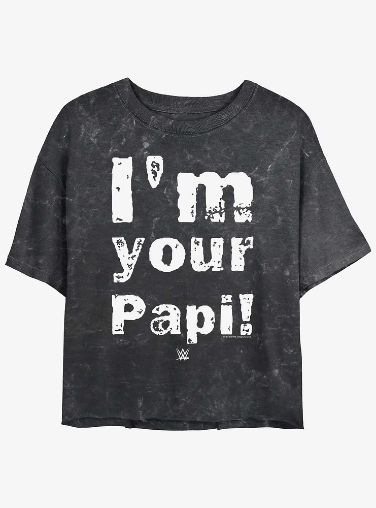 WWE Papi Eddie Guerrero Mineral Wash Womens Crop T-Shirt