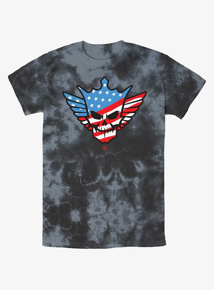 WWE Cody Rhodes American Nightmare Skull Tie-Dye T-Shirt