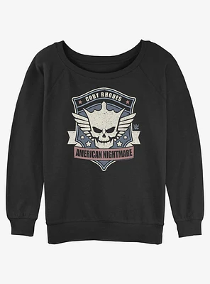 WWE American Nightmare Cody Rhodes Crest Womens Slouchy Sweatshirt