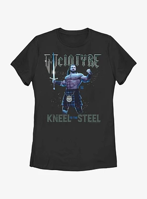 WWE Drew McIntyre Kneel To The Steel Womens T-Shirt