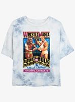 WWE WrestleMania 6 The Ultimate Challenge Warrior Vs. Hulk Hogan Tie Dye Crop Girls T-Shirt