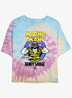 WWE Macho Man Randy Savage Womens Tie-Dye Crop T-Shirt