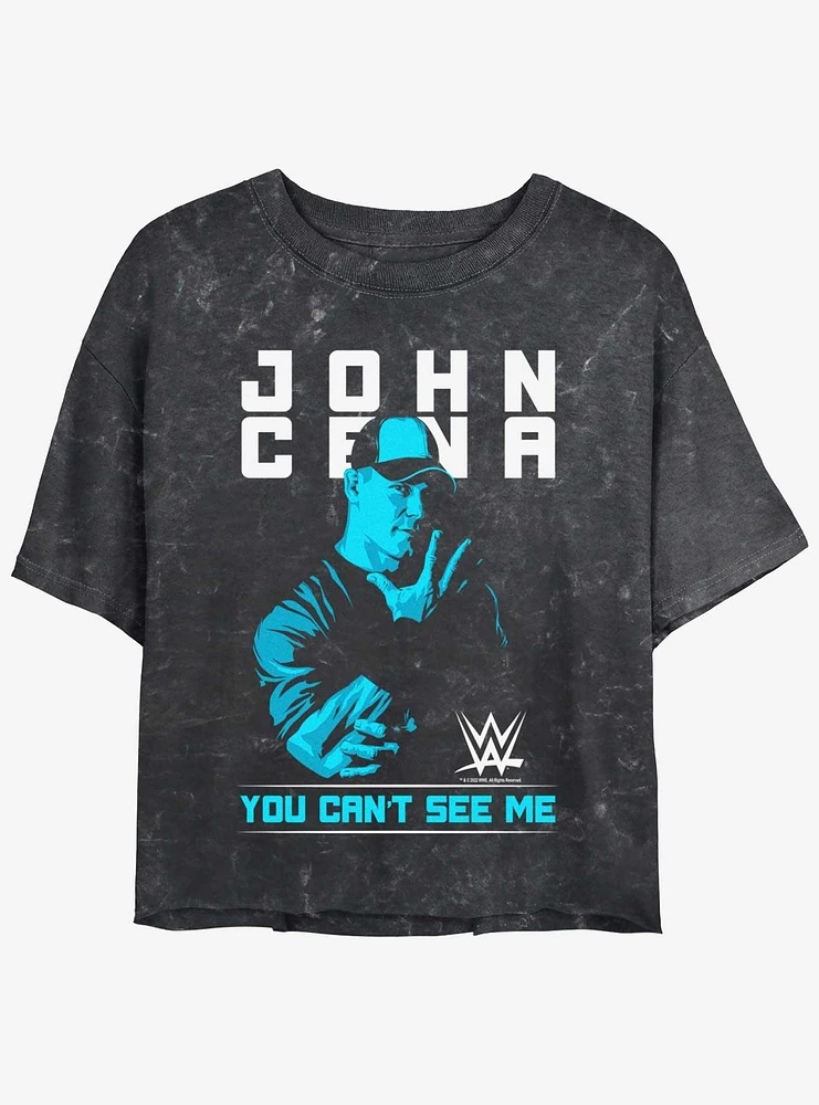 WWE John Cena You Can't See Me Mineral Wash Girls Crop T-Shirt