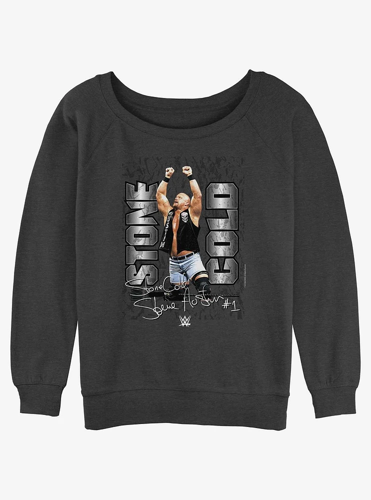 WWE Stone Cold Signature Girls Slouchy Sweatshirt