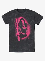 WWE Lita Stencil Portrait Mineral Wash T-Shirt