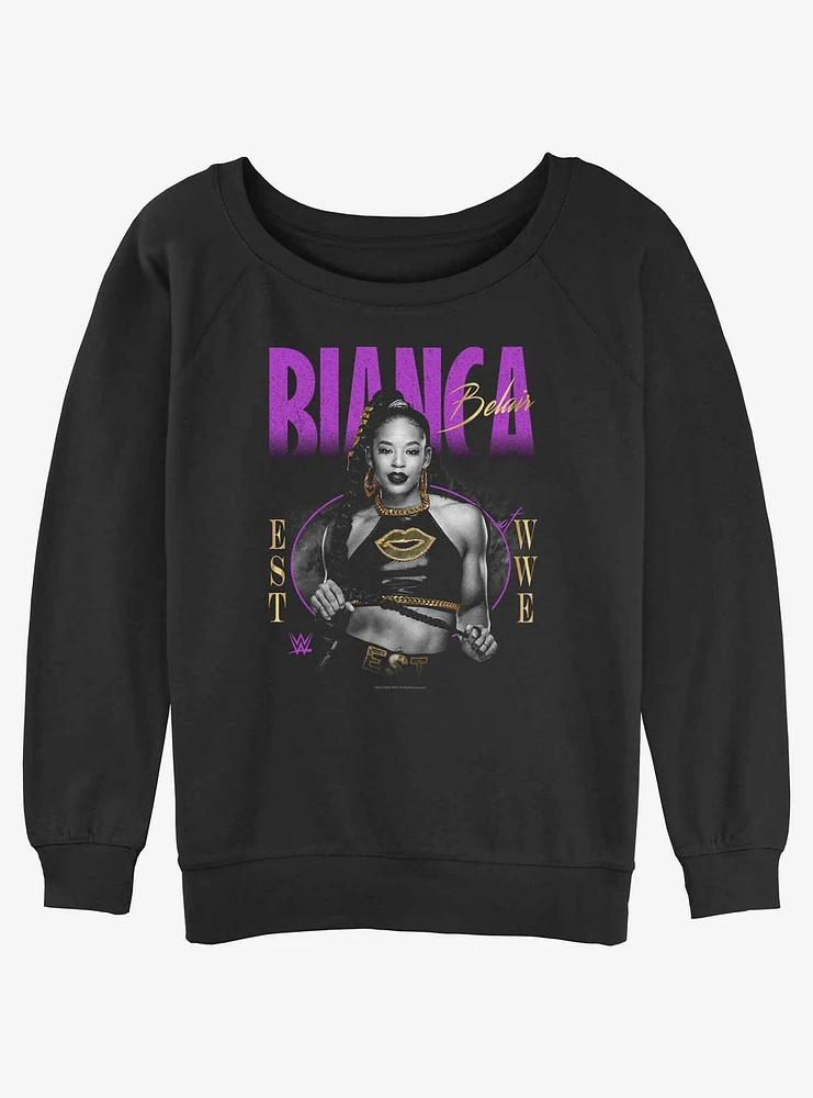 WWE Bianca Belair Bling Girls Slouchy Sweatshirt