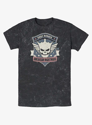 WWE American Nightmare Cody Rhodes Crest Mineral Wash T-Shirt