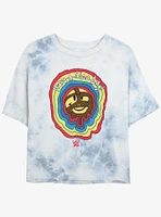 WWE Mick Foley Mankind Have A Nice Day! Tie Dye Crop Girls T-Shirt