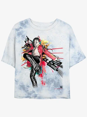 WWE Shinsuke Nakamura Color Pop Tie Dye Crop Girls T-Shirt